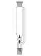 Dropping Funnel Ungraduated, Equalising Side Arm, PTFE key 25ml